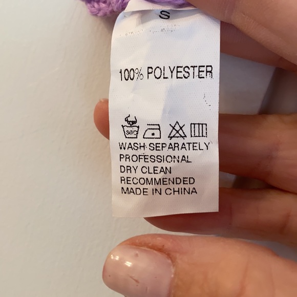 Lavender crochet flower shirt/top set - Picture 6 of 7